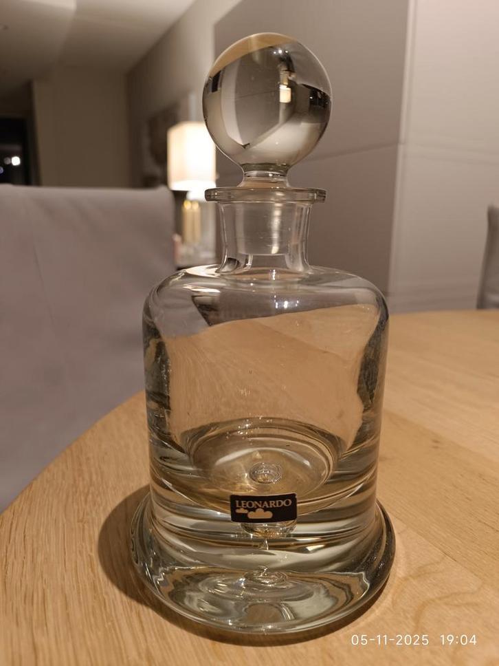 Leonardo Glazen Karaf met Stop, Antiek en Kunst, Antiek | Glas en Kristal, Ophalen of Verzenden