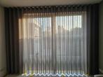 Grijze inbetween gordijnen + gordijnrails, Ophalen, 200 cm of meer, Zo goed als nieuw, 200 cm of meer