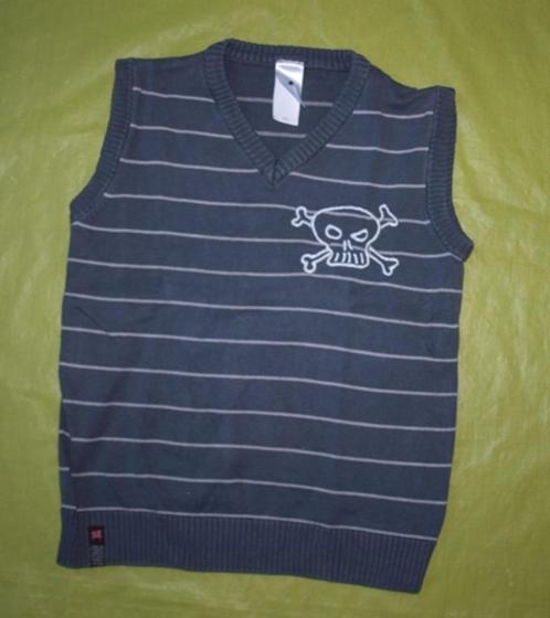 Grijs Wit Gestreepte Spencer Palomino (122), Kinderen en Baby's, Kinderkleding | Maat 122, Gebruikt, Jongen, Trui of Vest, Ophalen of Verzenden