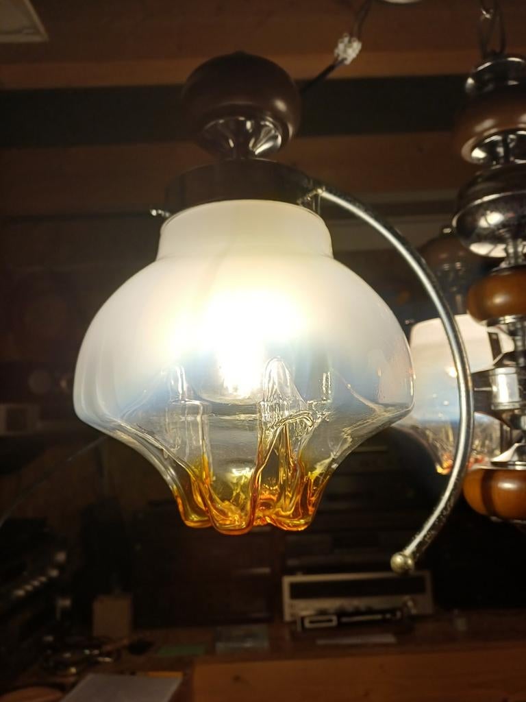 Vintage Mazzega Toni Zuccheri Hanglamp Murano Glas, Ophalen