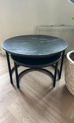 Salontafelset twee marmeren tafels, Huis en Inrichting, Ophalen, Rond, 50 tot 100 cm, Minder dan 50 cm
