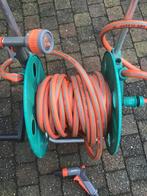 Gardena Haspel met extra spuitmond., Tuin en Terras, Tuinslangen, Ophalen, Gebruikt, Tuinslanghaspel