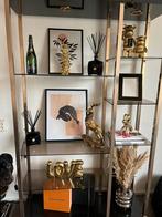 Belgo chrom vitrinekast jaren 70 hollywood regency, Ophalen, 100 tot 150 cm, Belgo chrom hollywood regency vintage designer, 150 tot 200 cm