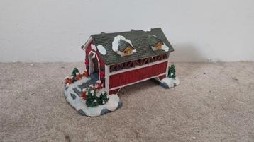 Kerstdorp overdekte brug beschikbaar voor biedingen