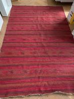Vintage vloerkleed rood gestreept ongeveer 2,60 x 1,70, Antiek en Kunst, Ophalen