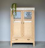 Antieke brocante grenen Art Deco meidenkast vintage kast, Ophalen of Verzenden