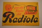 RADIOLA  reclame  vloeiblad., Antiek en Kunst, Antiek | Tv's en Audio, Ophalen of Verzenden