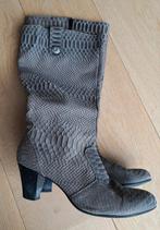Luxe leren laarzen van Babouche met Slangenprint - Maat 43, Hoge laarzen, Ophalen of Verzenden, Babouche, Grijs