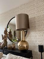 Tafellamp groot goud met taupe kleurige kap, Huis en Inrichting, Overige materialen, Nieuw, Ophalen of Verzenden, Modern