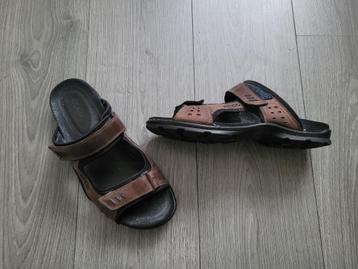 ECCO zwart bruine slippers maat 42 ~ TH1409 beschikbaar voor biedingen
