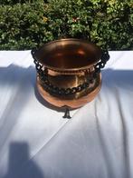 Antieke zwitserse koperen pot met ketting : Stockli, Antiek en Kunst, Ophalen of Verzenden, Koper