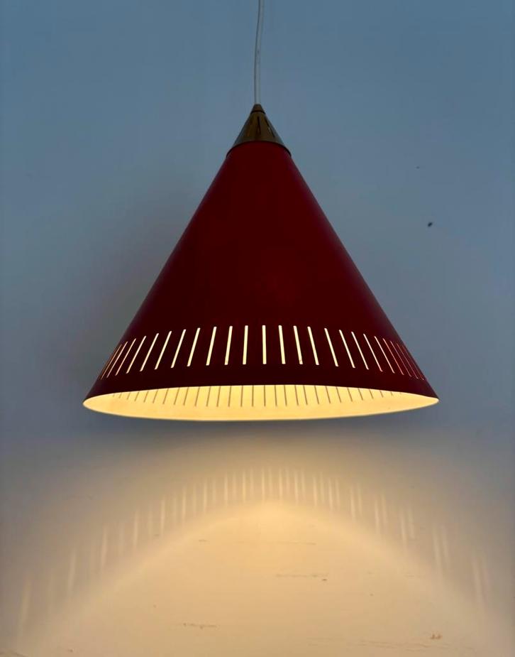 Vintage Deens design hanglamp, Bent Karlby voor Lyfa ‘60, Huis en Inrichting, Lampen | Hanglampen, Gebruikt, Minder dan 50 cm