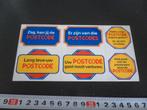 sticker PTT post Zeg, ken jij de postcode, Verzamelen, Stickers, Ophalen, Zo goed als nieuw
