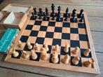schaakspel schaken schaakstukken staunton dammen vintage, Ophalen of Verzenden