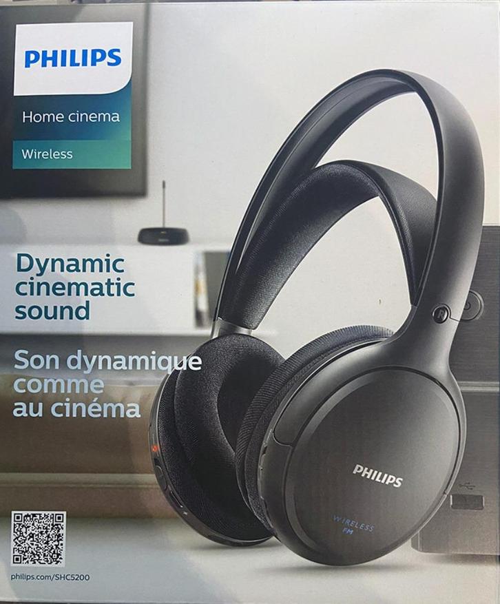 Philips SHC5200 – Wireless Headphone - Black, Audio, Tv en Foto, Koptelefoons, Nieuw, Op oor (supra aural), Philips, Draadloos