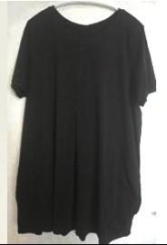 50 52 tuniek tricot zwart oto 65 heup 75 lengte 90cm, Kleding | Dames, Grote Maten, Gedragen, Blouse of Tuniek, Zwart, Verzenden