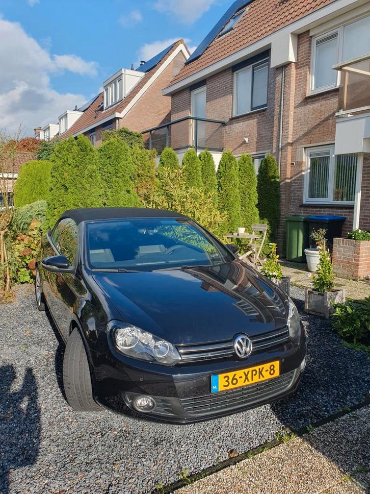 Volkswagen Golf 1.2 TSI 77KW BMT Cabrio 2012 Zwart, Auto's, Volkswagen, Particulier, Golf, Benzine, B, Cabriolet, Handgeschakeld