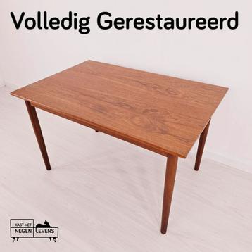 Vintage Deens design eettafel, verlengbaar, teak hout 1960s beschikbaar voor biedingen