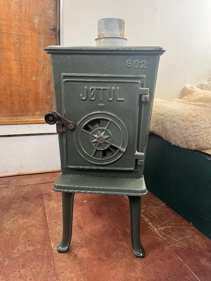 Jøtul 602 - Emaille groen, Huis en Inrichting, Kachels, Gebruikt, Vrijstaand, Houtkachel, Hout, Ophalen