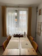 SKOGSTA Tafel - Acacia/Zwart - 160x81 cm, Ophalen, 50 tot 100 cm, Zo goed als nieuw, 150 tot 200 cm