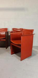 4 vintage Korium stoelen, Tito Agnoli voor Matteo Grassi, Huis en Inrichting, Ophalen, Tweedehands, Bruin, Tweedehands
