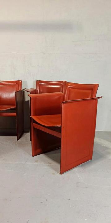 4 vintage Korium stoelen, Tito Agnoli voor Matteo Grassi beschikbaar voor biedingen