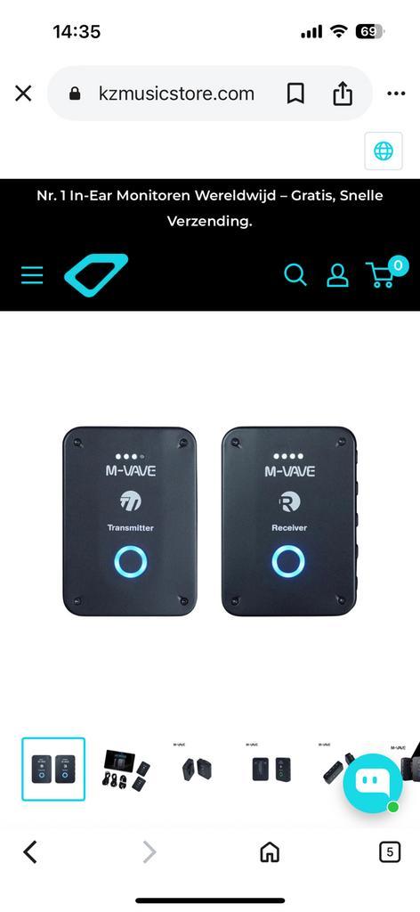 Stereo Inear systeem draadloos met 4 ontvangers, Muziek en Instrumenten, Overige Muziek en Instrumenten, Zo goed als nieuw, Ophalen of Verzenden