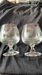 2 cognacglazen Spiegelau Hubertus jacht kristal, Ophalen, Zo goed als nieuw, Borrel- of Shotglas