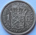 Zilveren gulden 1917, Postzegels en Munten, Munten | Nederland, Zilver, Koningin Wilhelmina, 1 gulden, Ophalen of Verzenden
