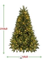 Kerstboom uitstekend 210cm incl 40 lichtjes!!!!!, Diversen, Kerst, Ophalen, Zo goed als nieuw