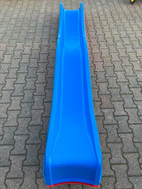 Aanbouw Glijbaan 3 meter blauw + wateraansluiting met schade, Kinderen en Baby's, Speelgoed | Buiten | Speeltoestellen, Zo goed als nieuw