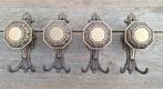 Vintage messing kapstokhaken, VCR Brev Italy, vier stuks., Ophalen of Verzenden