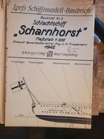Scharnhorst 1942 Scheepsmodel Bouwtekening - Zeldzaam!, Hobby en Vrije tijd, Modelbouw | Boten en Schepen, Verzenden, Zo goed als nieuw