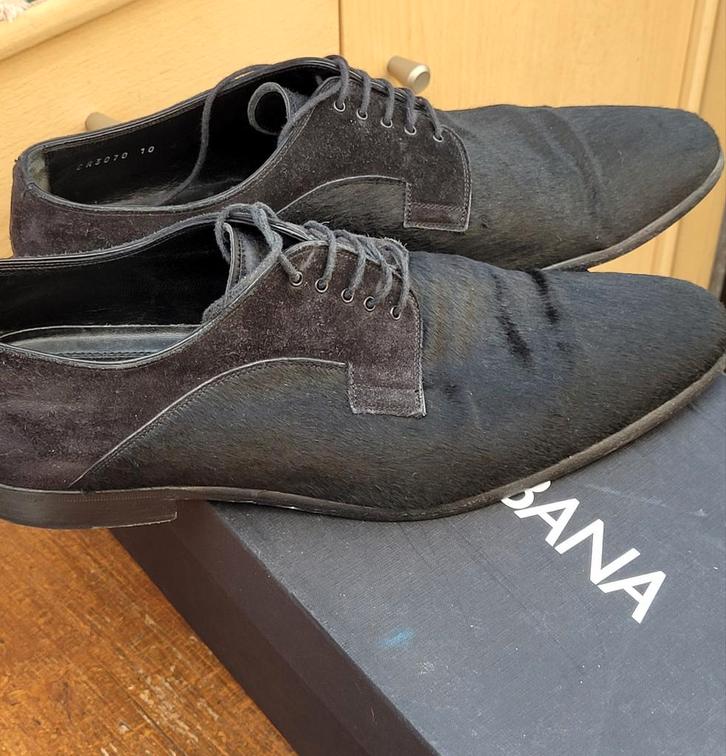 Dolce & Gabbana, Kleding | Heren, Schoenen, Zo goed als nieuw, Veterschoenen, Zwart, Ophalen of Verzenden