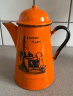 Grunzer funzer emaille koffiepot kan oranje Germany, Antiek en Kunst, Curiosa en Brocante, Ophalen of Verzenden