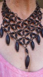 Vintage Gitten Glaspasta Kralen Collier  in Cleopatra-style, Verzenden, Overige materialen, Ketting