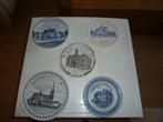 5 oude schotels wandbordjes uit someren en asten, Antiek en Kunst, Curiosa en Brocante, Ophalen of Verzenden