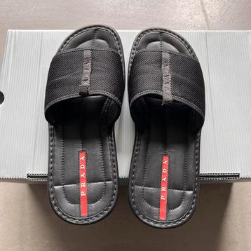 Prada Rete Beach Slipper Zwart Maat EU 40/UK 6 beschikbaar voor biedingen