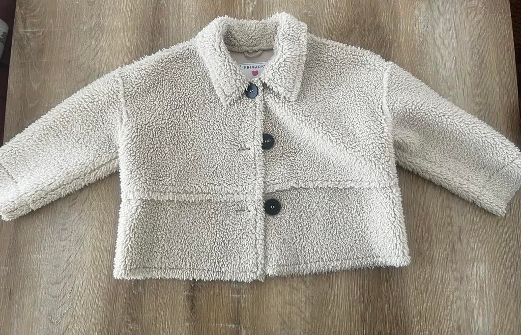 Primark creme blouse jack teddy maat 104, Ophalen of Verzenden, Zo goed als nieuw, Meisje, Overhemd of Blouse
