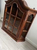 Klassieke houten vitrinekast, Antiek en Kunst, Ophalen of Verzenden
