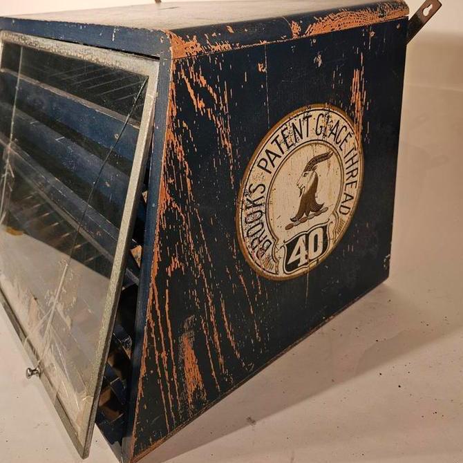 Vintage Naaigaren Kast - Brooks Patent Glace Thread, Antiek en Kunst, Antiek | Overige Antiek, Ophalen