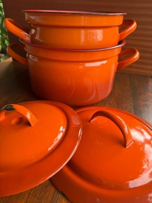 DRU kookpannen terra cotta, Huis en Inrichting, Keuken | Potten en Pannen, Gebruikt, Kookpan of Snelkookpan, Overige materialen