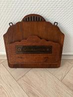 Art Deco krantenrek / lectuurrek van hout voor aan de muur., Antiek en Kunst, Curiosa en Brocante, Ophalen of Verzenden