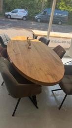 Ovale eettafel mangohout 240x110 cm nieuw in doos, Vijf personen of meer, Ovaal, Nieuw, 200 cm of meer