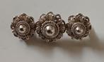 Antiek zilveren zeeuwse knop/knoop broche, Ophalen of Verzenden, Zilver, Broche