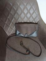 Te koop: Mooie vintage handgemaakte leren clutch / handtas, Ophalen of Verzenden, Gebruikt, Overige kleuren, Avondtasje