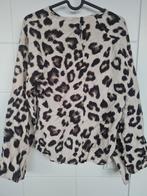 MSCH Copenhagen Leopard Blouse - Maat M, Kleding | Dames, Maat 38/40 (M), Beige, Ophalen of Verzenden, Zo goed als nieuw