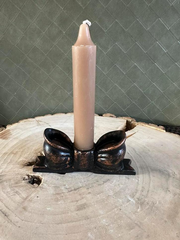 Kaarsenhouder Strik Nieuw! Word naar wens gemaakt, Huis en Inrichting, Woonaccessoires | Kandelaars en Kaarsen, Nieuw, Minder dan 25 cm