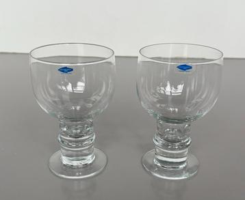 Set 2 Heikki Orvola Nuutajärvi glazen 50CL Finland design beschikbaar voor biedingen