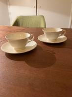 Wedgwood Queen’s Ware 2 thee kop en schotels, Antiek en Kunst, Ophalen of Verzenden